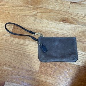 Coach suede wristlet